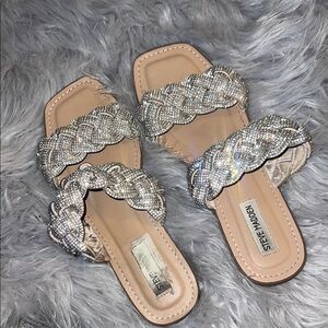 Steve Madden Silver Braided Women's Sandals
